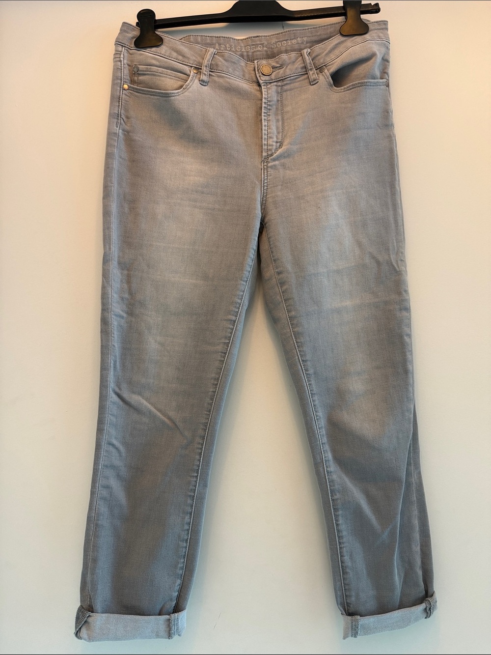 Articles Of Society Light Gray Boyfriend Jeans
